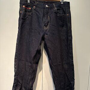 American Retro Style Raw Denim Jeans